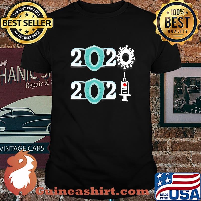 2021 Vaccin Happy New Year With Mouth Mask Shirt