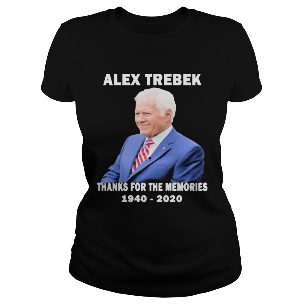 Alex Trebek Thanks For The Memories 1940 2020 RIP shirt - Image 2