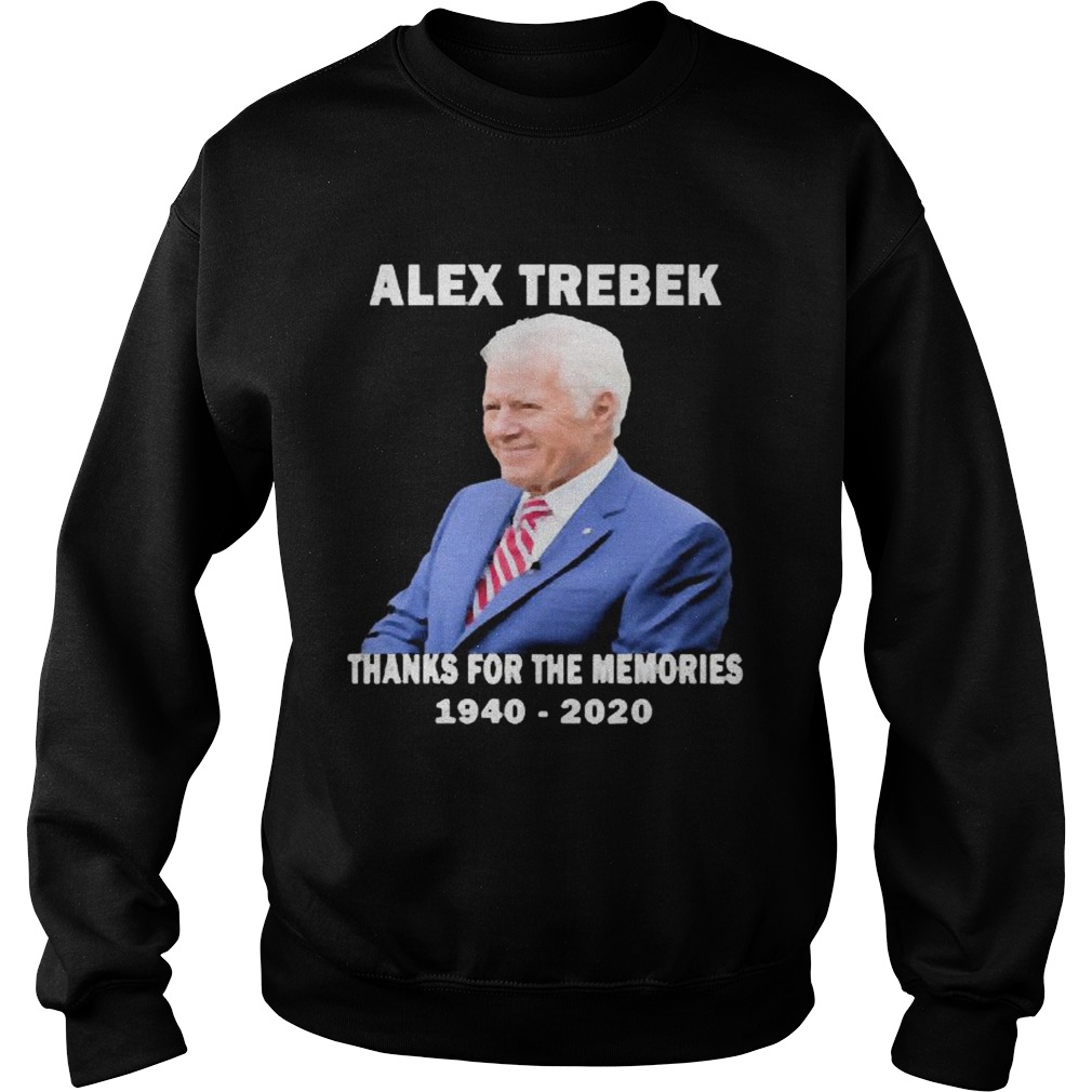 Alex Trebek Thanks For The Memories 1940 2020 RIP shirt - Image 4