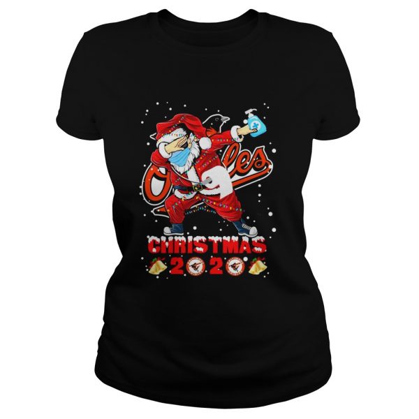 Baltimore Orioles Funny Santa Claus Dabbing Christmas 2020 shirt - Image 2
