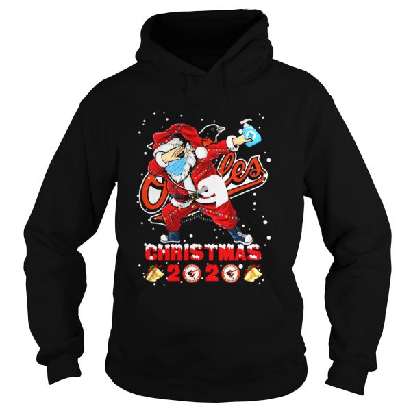 Baltimore Orioles Funny Santa Claus Dabbing Christmas 2020 shirt - Image 3
