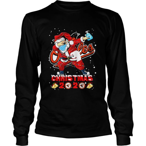 Baltimore Orioles Funny Santa Claus Dabbing Christmas 2020 shirt - Image 4