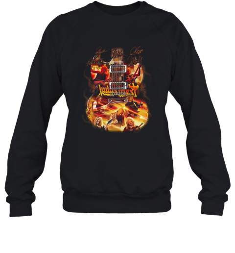 Judas Priest Guitar Signature T-Shirt Classic Mens T-shirt - Image 5