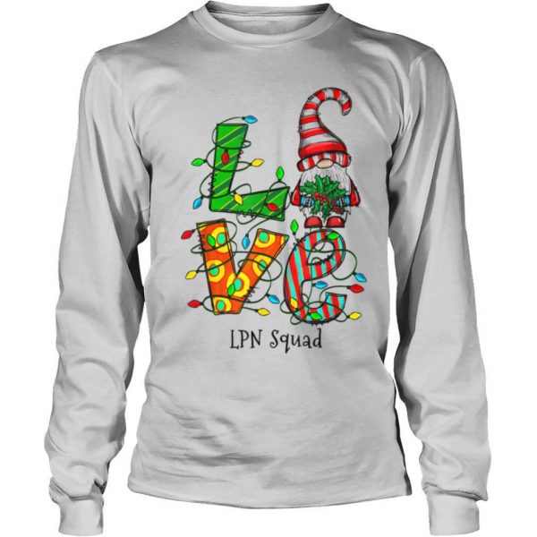 Love LPN Squad Gnome Nurse Christmas 2020 shirt - Image 3
