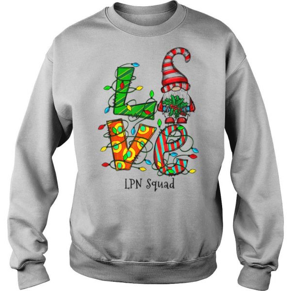 Love LPN Squad Gnome Nurse Christmas 2020 shirt - Image 4