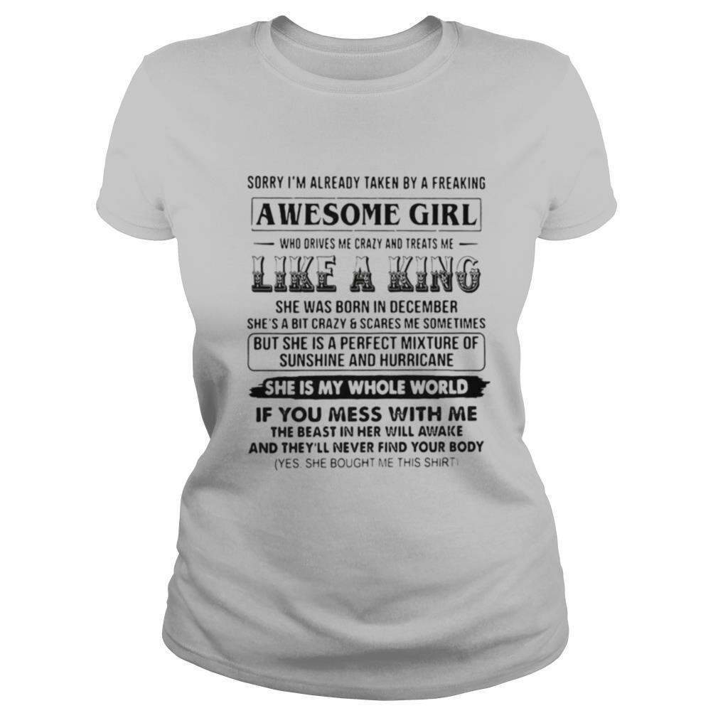 Sorry Im Already Taken By A Freaking Awesome Girl shirt - Image 2