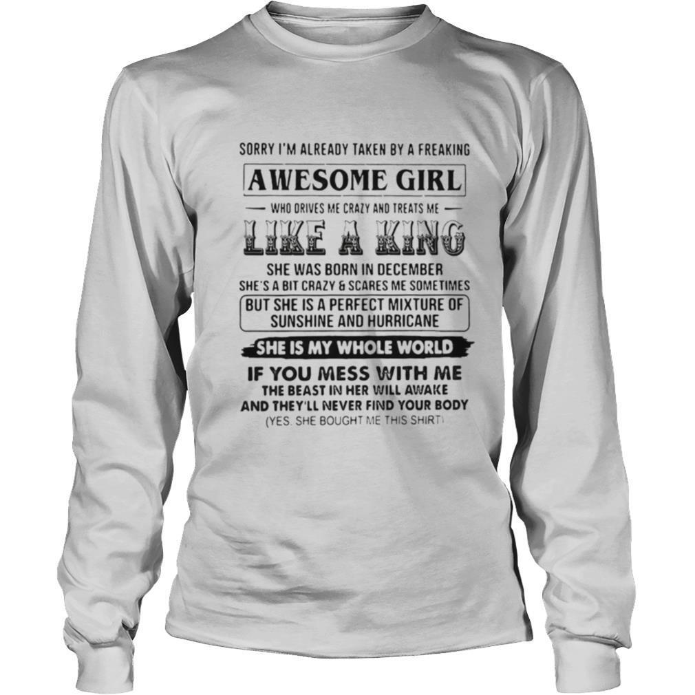 Sorry Im Already Taken By A Freaking Awesome Girl shirt - Image 3