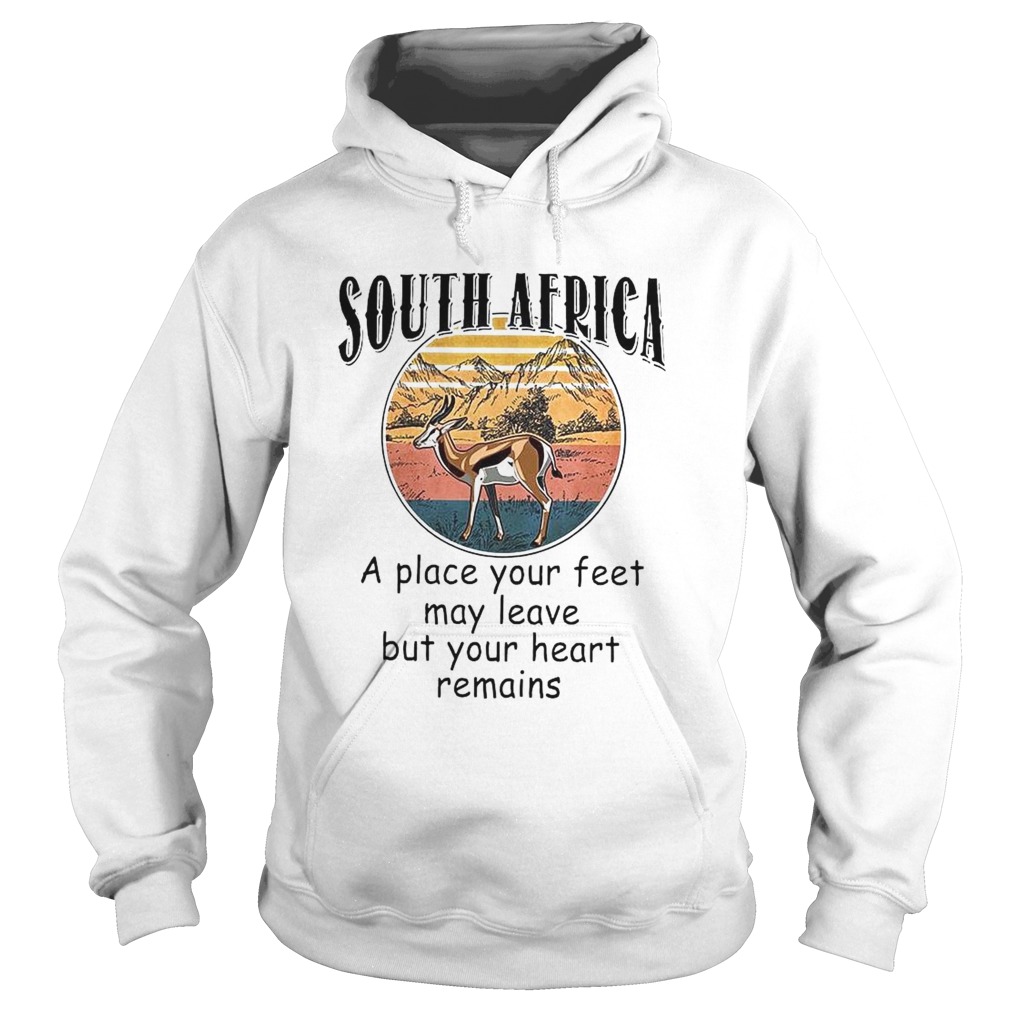 South Africa A Place Your Feet May Leave But Your Heart Remains Vinatge shirt - Image 3