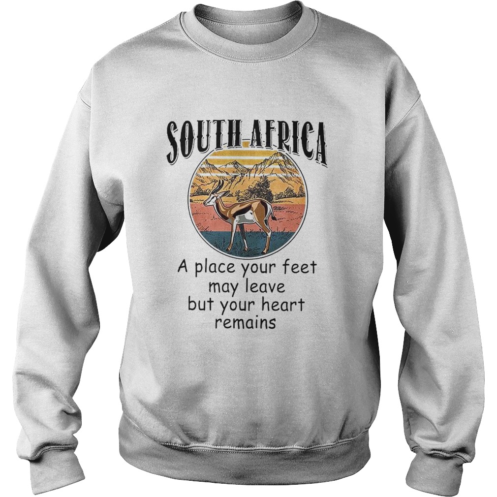 South Africa A Place Your Feet May Leave But Your Heart Remains Vinatge shirt - Image 4