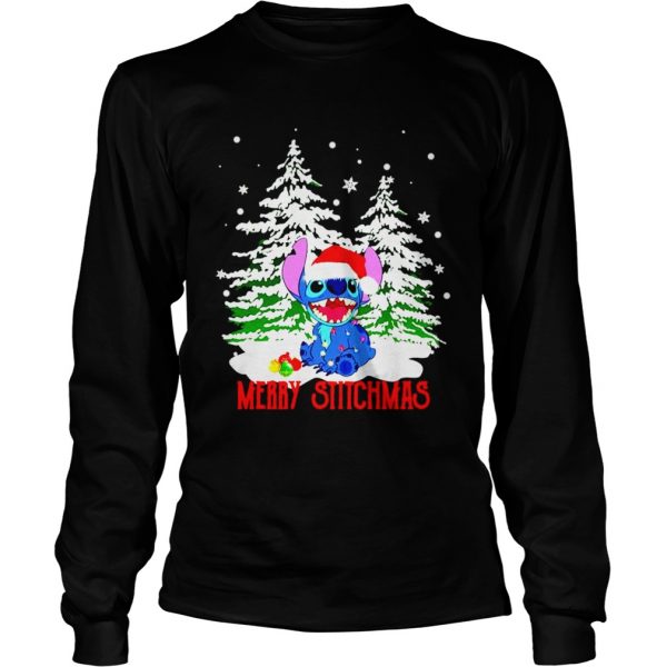 Stitch santa merry stitchmas Christmas shirt - Image 4