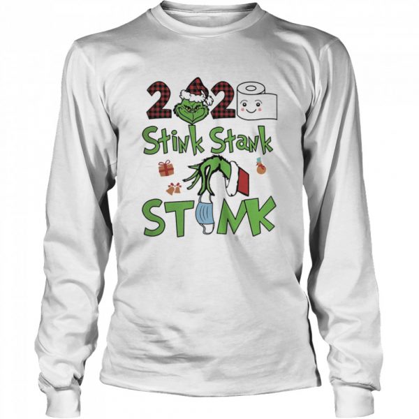The Grinch 2020 stink stank stunk mask Christmas shirt - Image 3