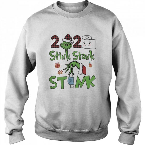 The Grinch 2020 stink stank stunk mask Christmas shirt - Image 4
