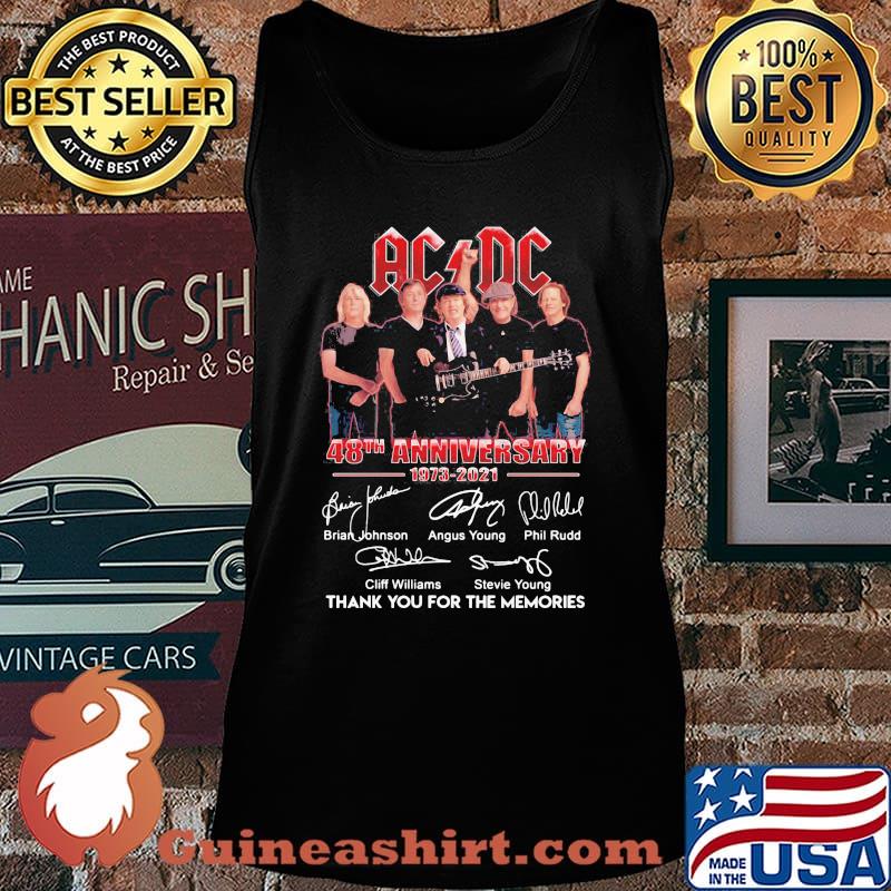 Acdc 48th anniversary 1973 2021 thank you for the memories signatures s Tank top