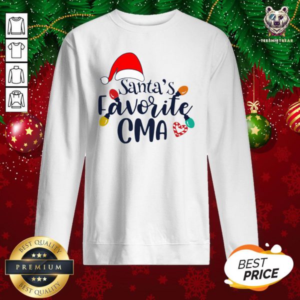 Awesome Santas Favorite CMA Christmas Shirt - Image 4