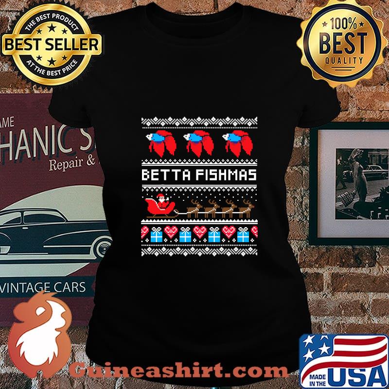Betta Fish Ugly Christmas Shirt Laides tee