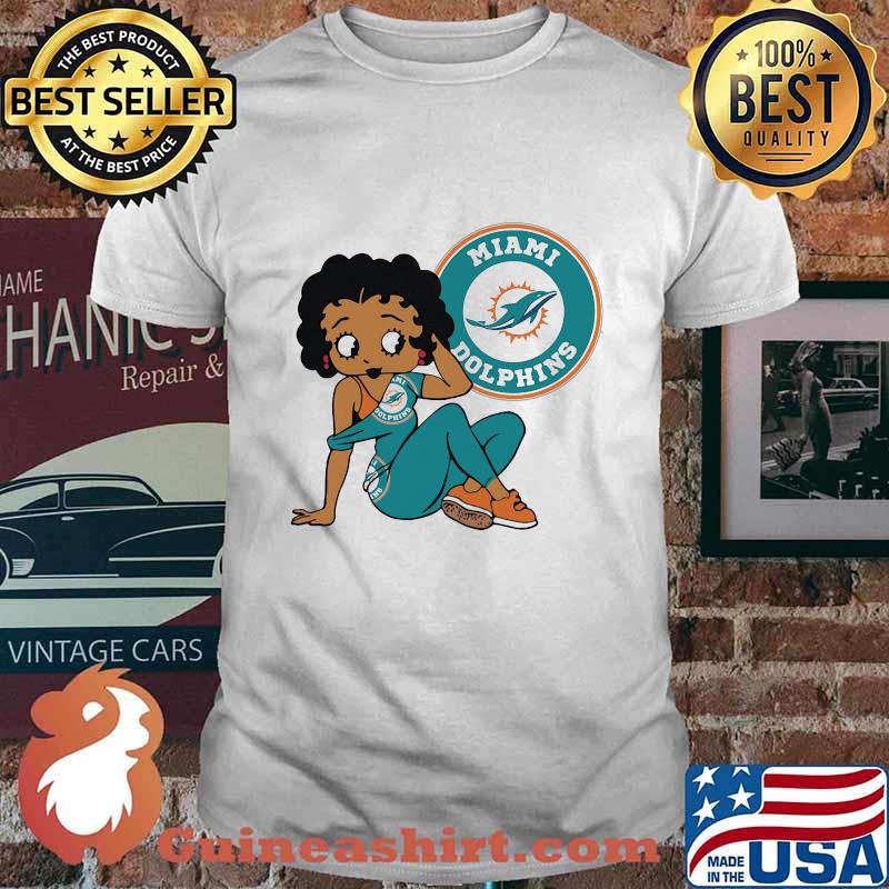 Betty boop miami dolphins football shirt