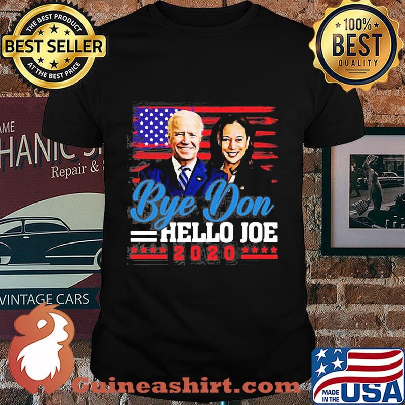 Biden harris bye don hello joe 2020 american flag shirt