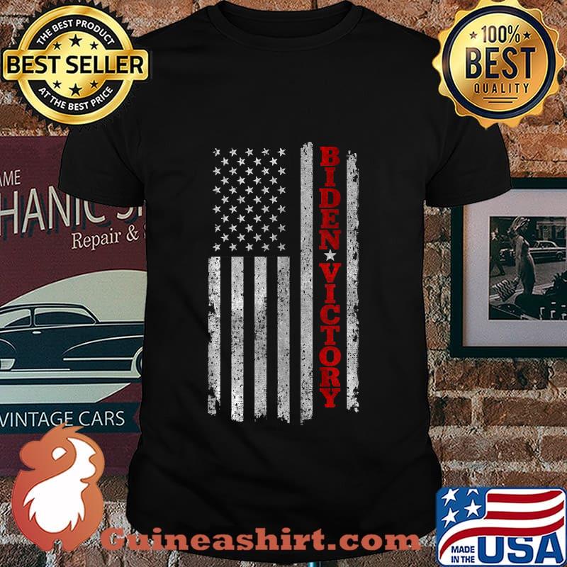 Biden Victory Line Red American Flag Shirt