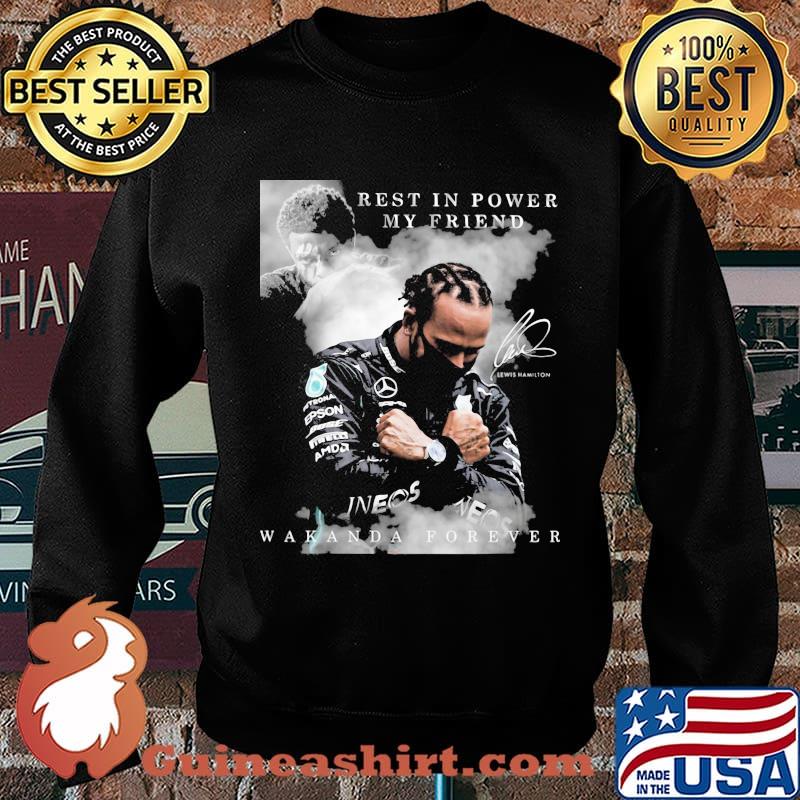 Black panther chadwick boseman rest in forever my friend wakanda forever signature s Sweater