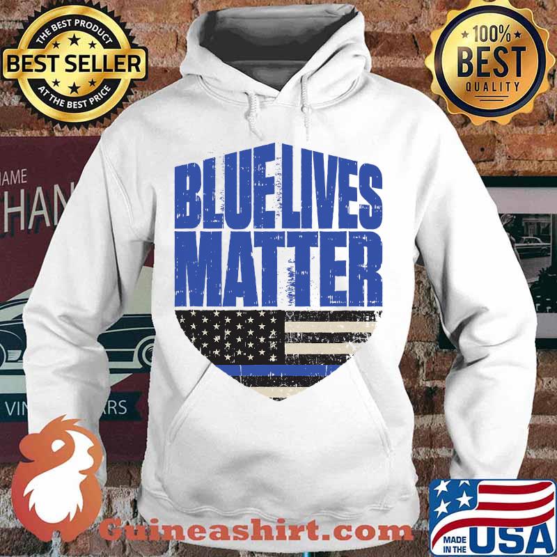 Blue Lives Matter Thin Blue Line Flag Patriotic Police Shirt Hoodie