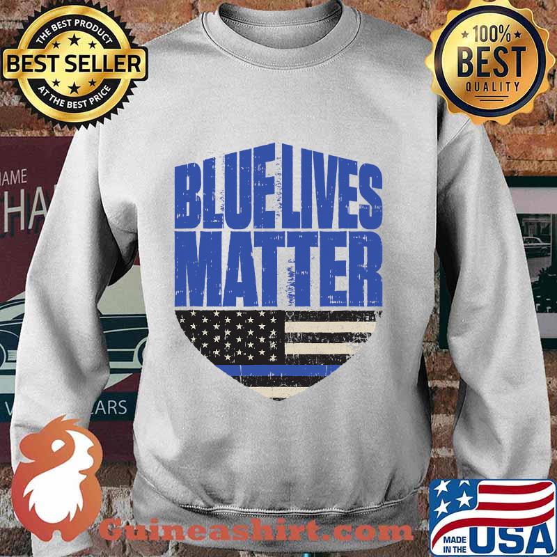 Blue Lives Matter Thin Blue Line Flag Patriotic Police Shirt Sweater