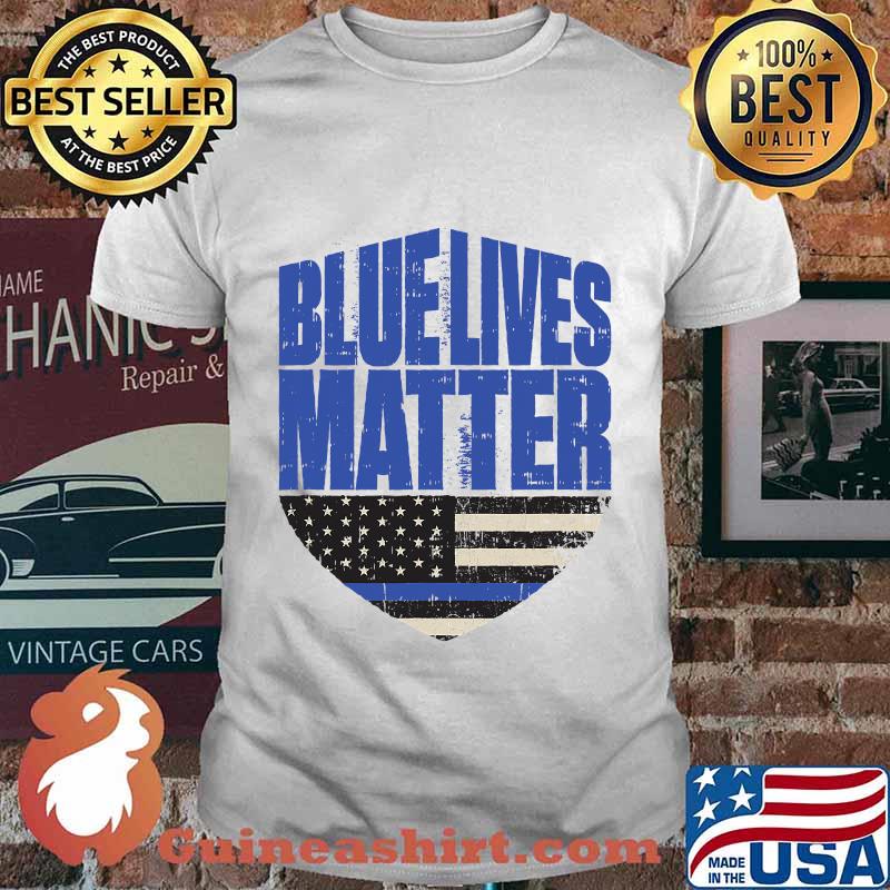 Blue Lives Matter Thin Blue Line Flag Patriotic Police Shirt