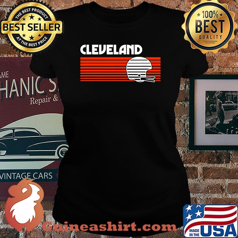 Cleveland football helmet retro game day s Laides tee