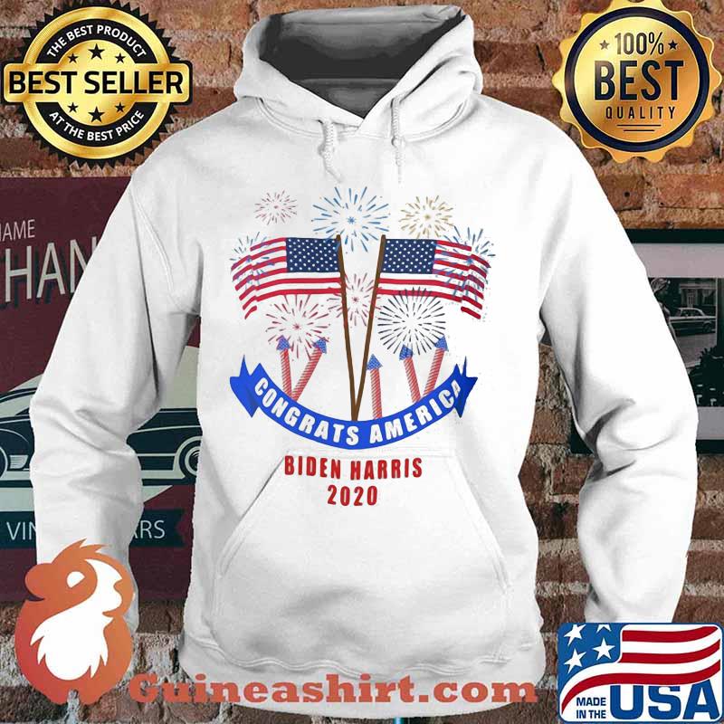 Congratulations america biden harris 2020 american flag firework s Hoodie