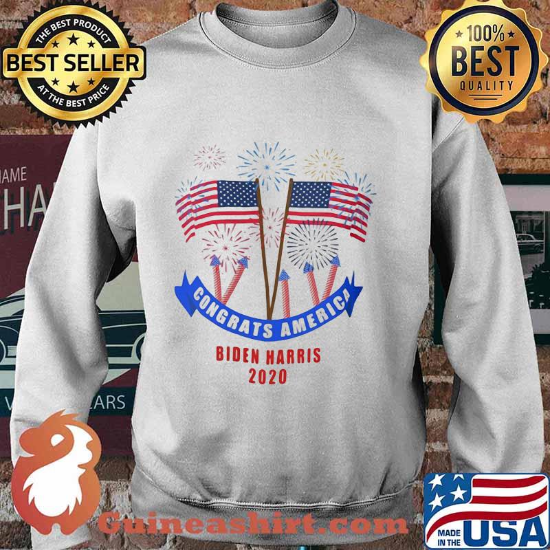 Congratulations america biden harris 2020 american flag firework s Sweater