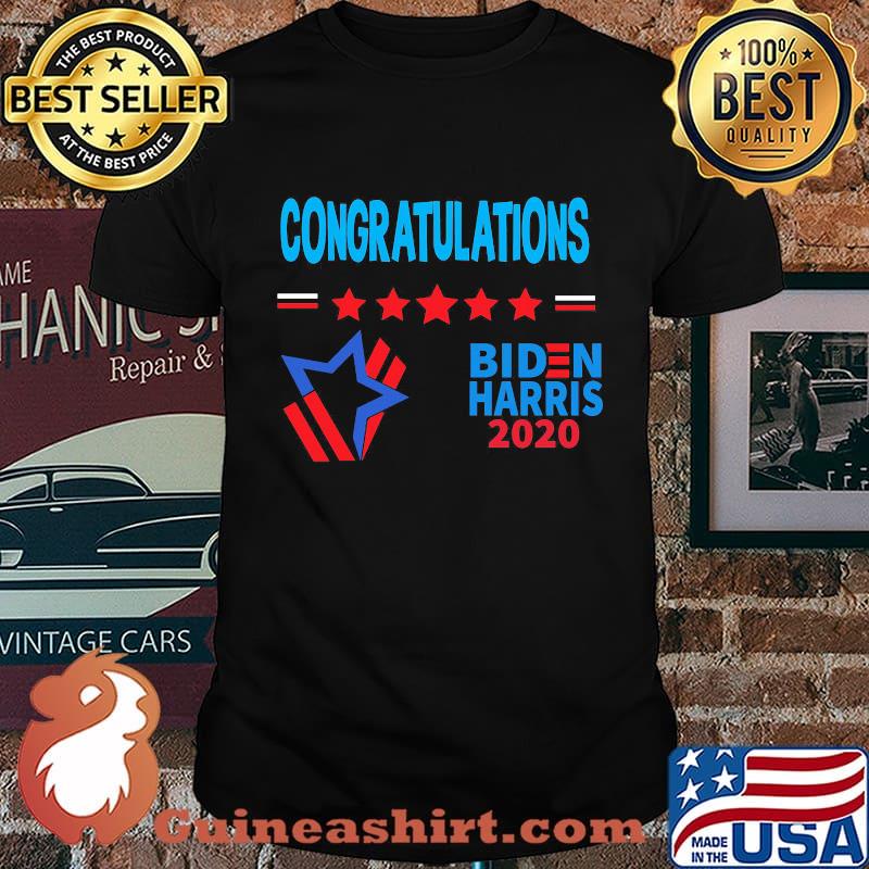 Congratulations joe biden and kamala harris 2020 stars shirt