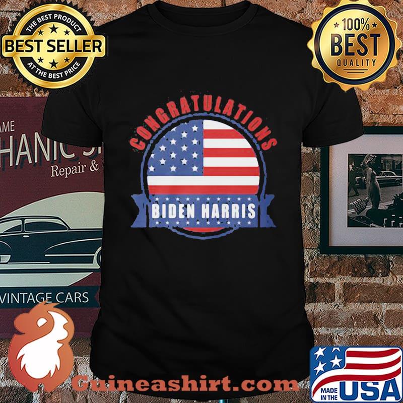 Congratulations president joe biden kamala harris american flag shirt