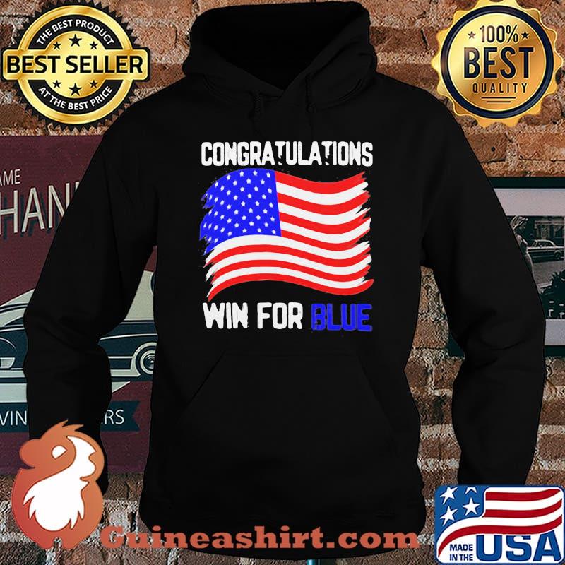 Congratulations win for blue american flag 2020 s Hoodie