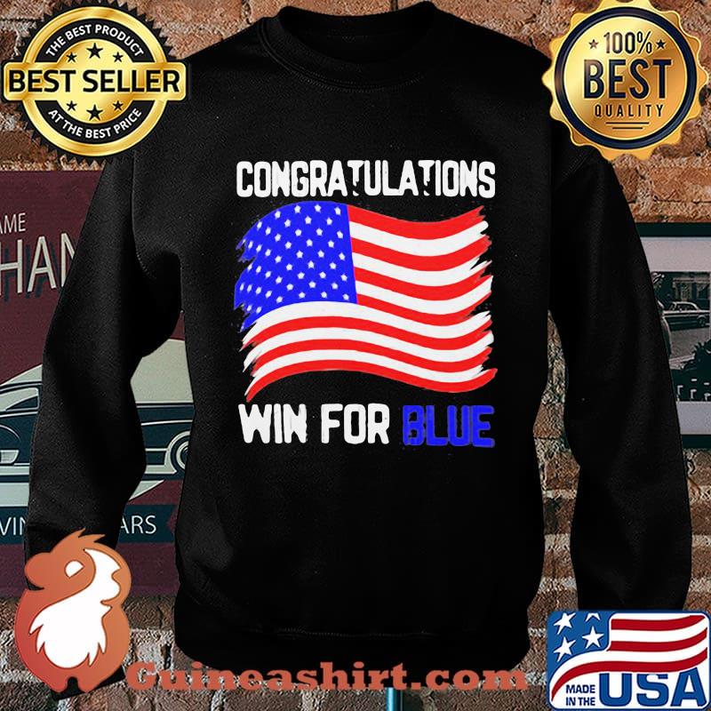 Congratulations win for blue american flag 2020 s Sweater