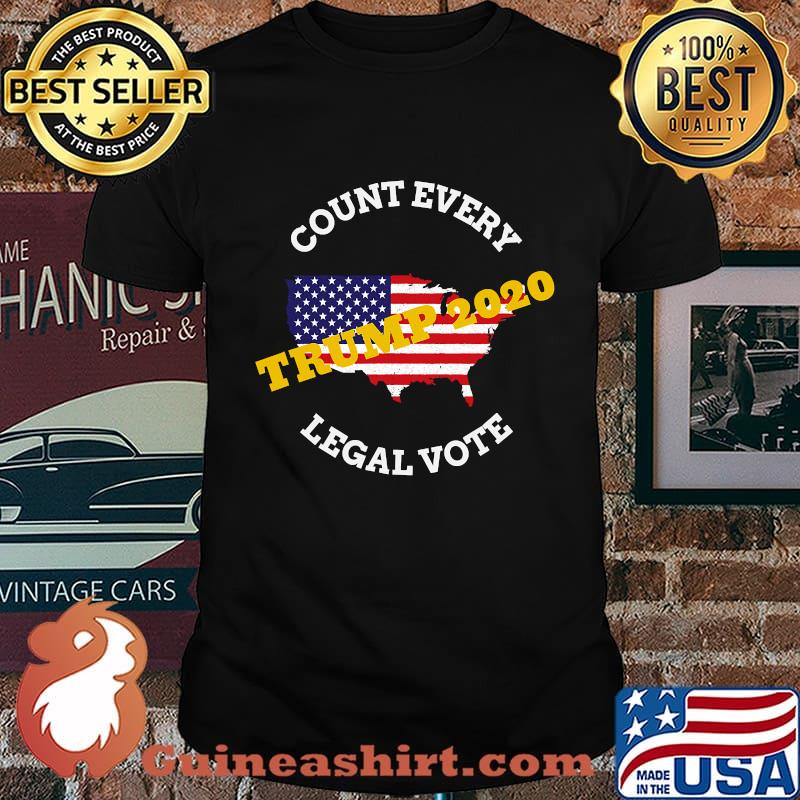 Count every legal vote american flag map shirt
