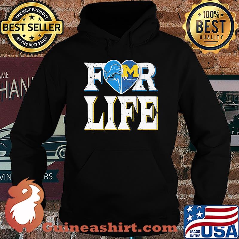 Detroit lion and michigan wolverines for life s Hoodie
