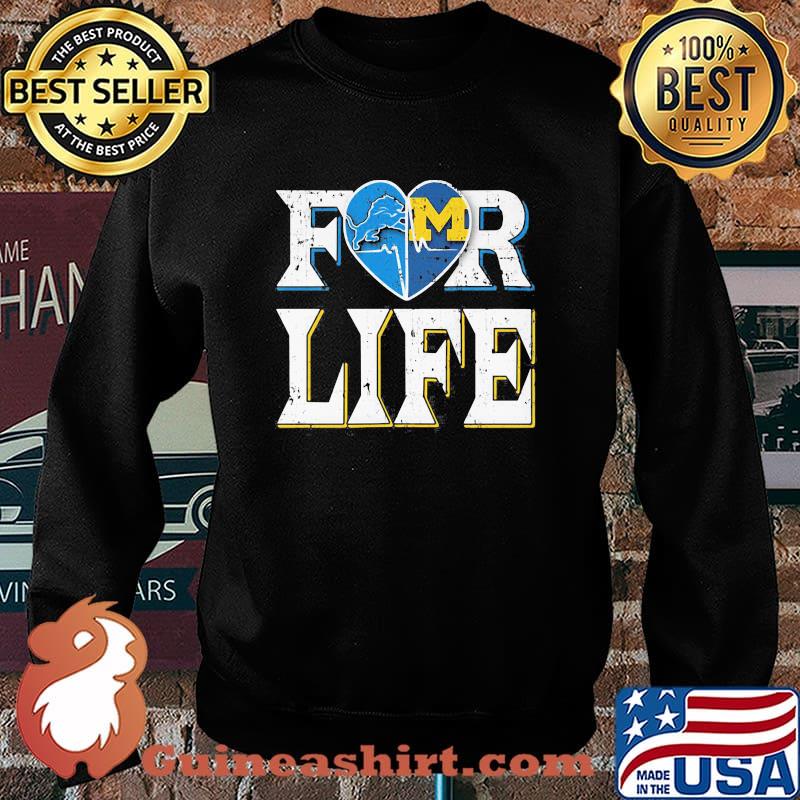 Detroit lion and michigan wolverines for life s Sweater