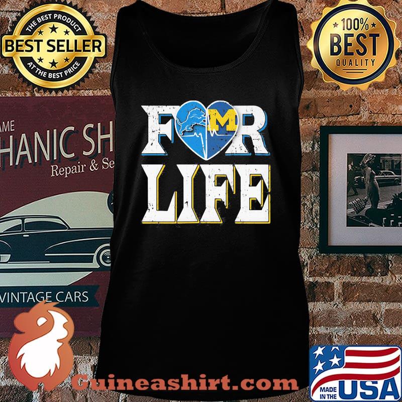 Detroit lion and michigan wolverines for life s Tank top