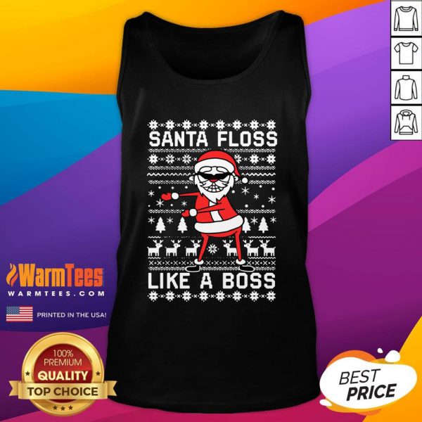 Great Santa Floss Like A Boss Ugly Christmas Shirt - Image 3