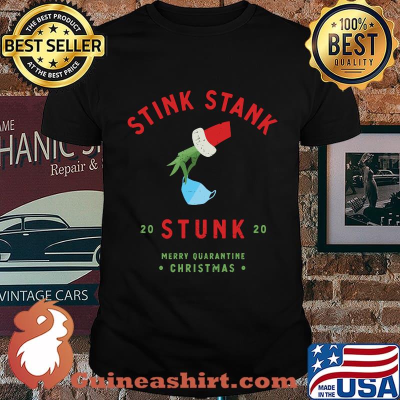 Grinch and mask 2020 Stink Stank Stunk Matching Family Christmas Pajamas Shirt
