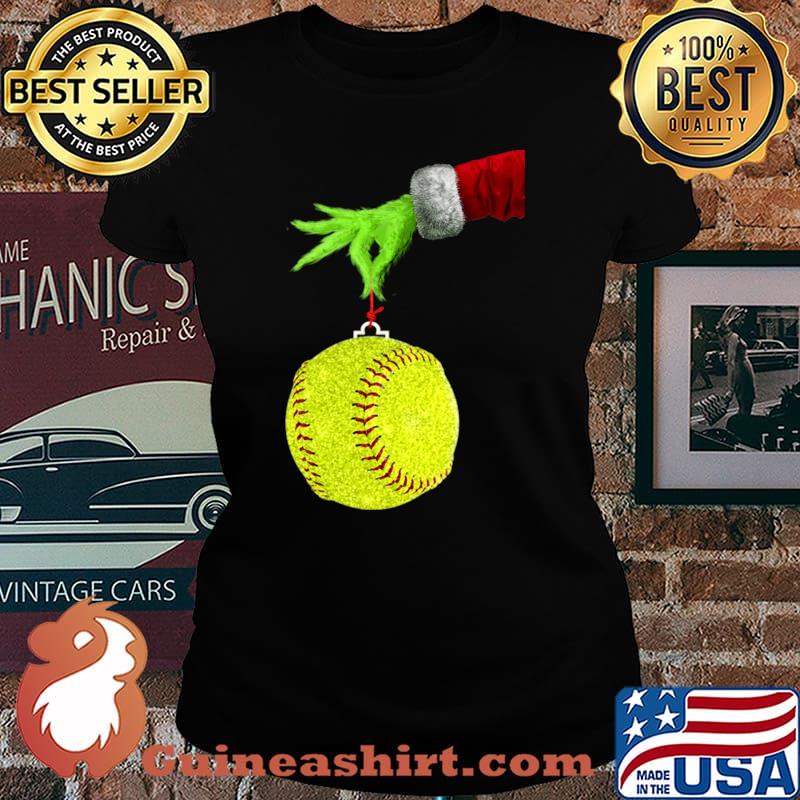 grinches funny christmas xmas softball T-Shirt Laides tee