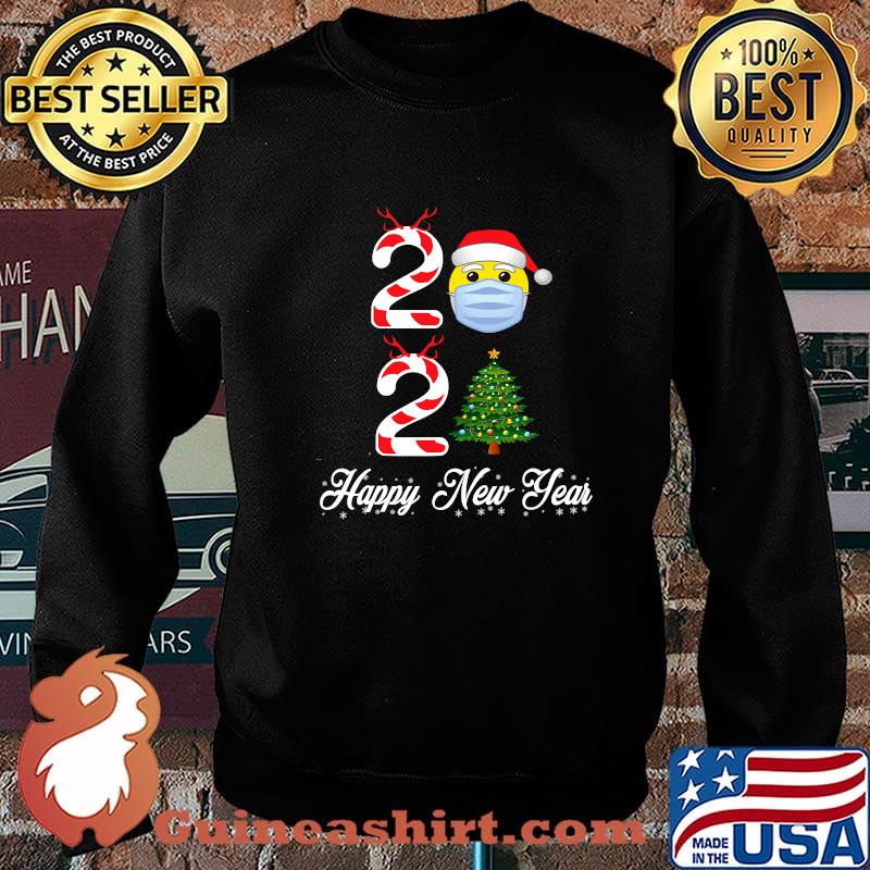 Happy New Year 2021 Christmas Tree Mask Shirt Sweater