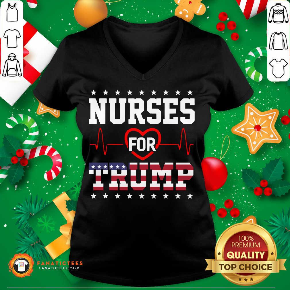 Hot Nurses For Trump Shirt Funny Pro Trump Nurse T-Shirt - Image 3