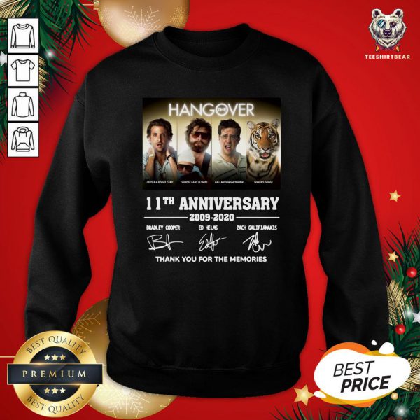 Hot The Hangover 11th Anniversary Thank You For The Memories Signatures Shirt - Image 4