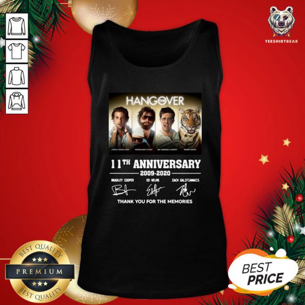 Hot The Hangover 11th Anniversary Thank You For The Memories Signatures Shirt - Image 3