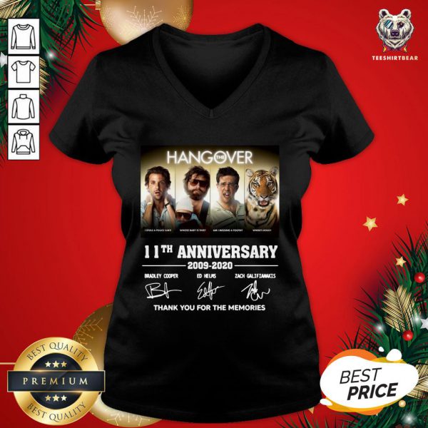 Hot The Hangover 11th Anniversary Thank You For The Memories Signatures Shirt - Image 2