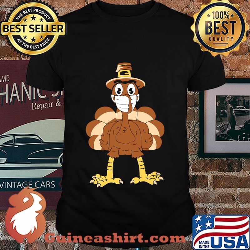 I'm Thankful Thanksgiving Turkey Wearing Mask Shirt