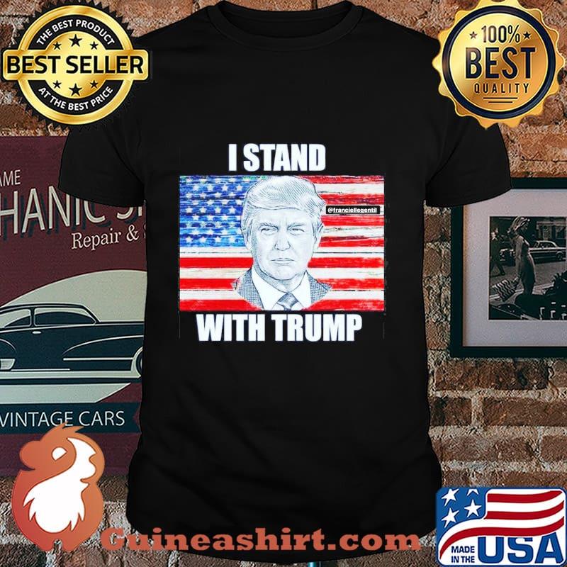 I stand with trump american flag shirt