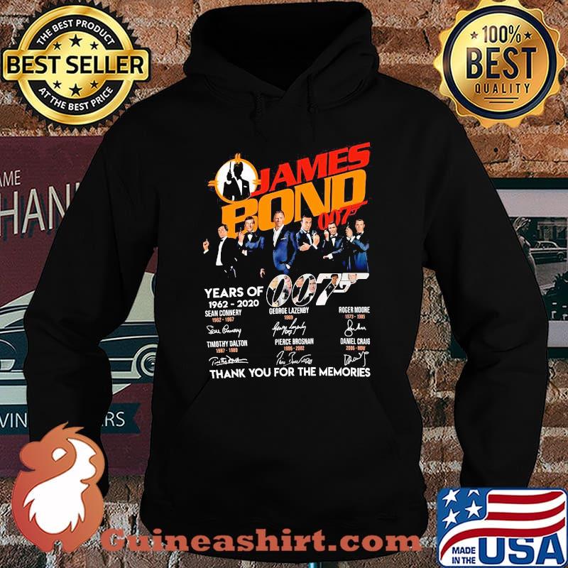 James bond years of 1962 2020 thank you for the memories signatures s Hoodie