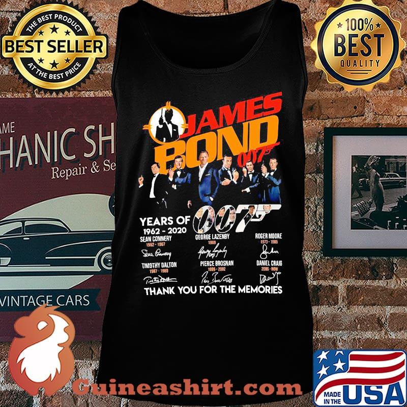 James bond years of 1962 2020 thank you for the memories signatures s Tank top