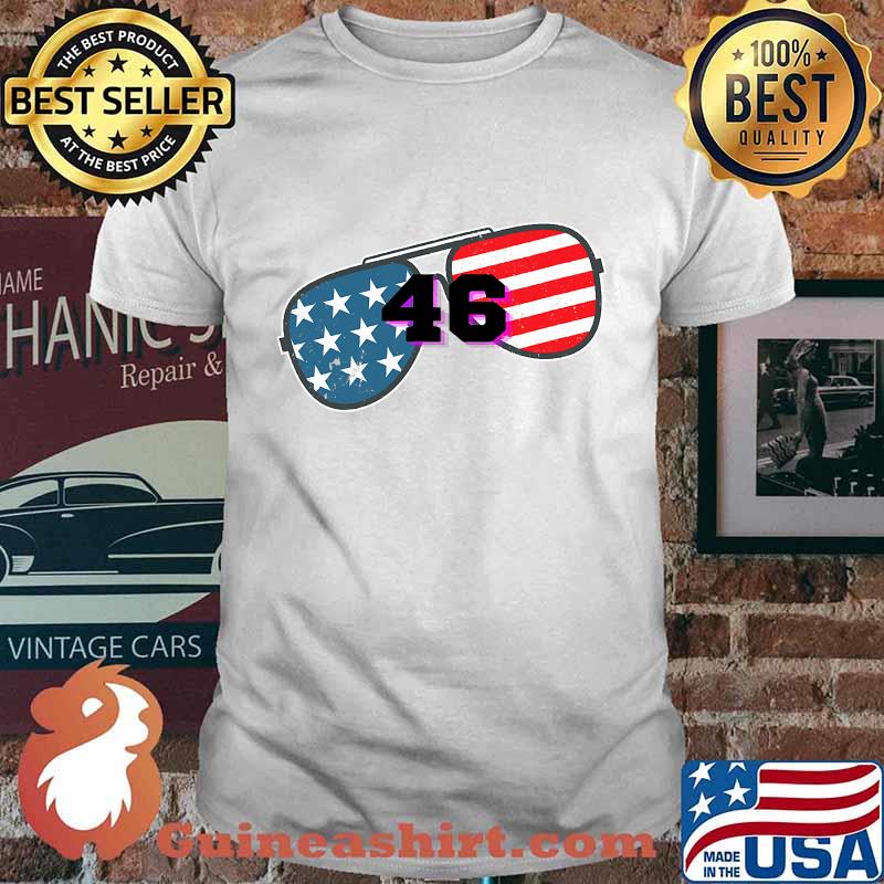 Joe biden 46 american flag glass shirt